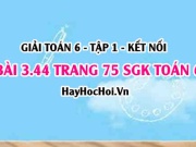 Giải bài 3.44 trang 75 Toán 6 Tập 1 SGK Kết nối tri thức